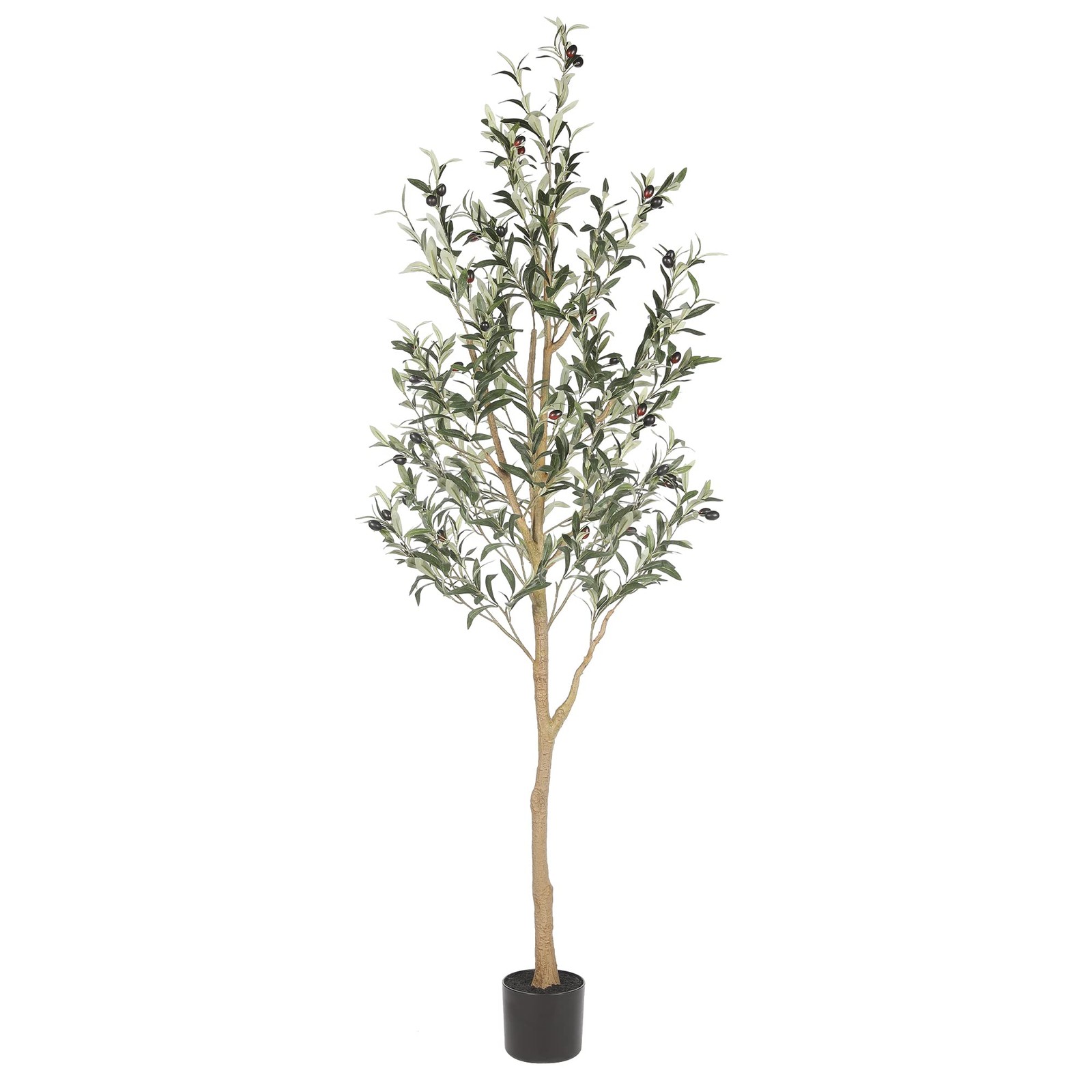 6ft Artificial Olive Tree, Tall Faux Olive Tree Plants, Fake Potted Olive Sil…