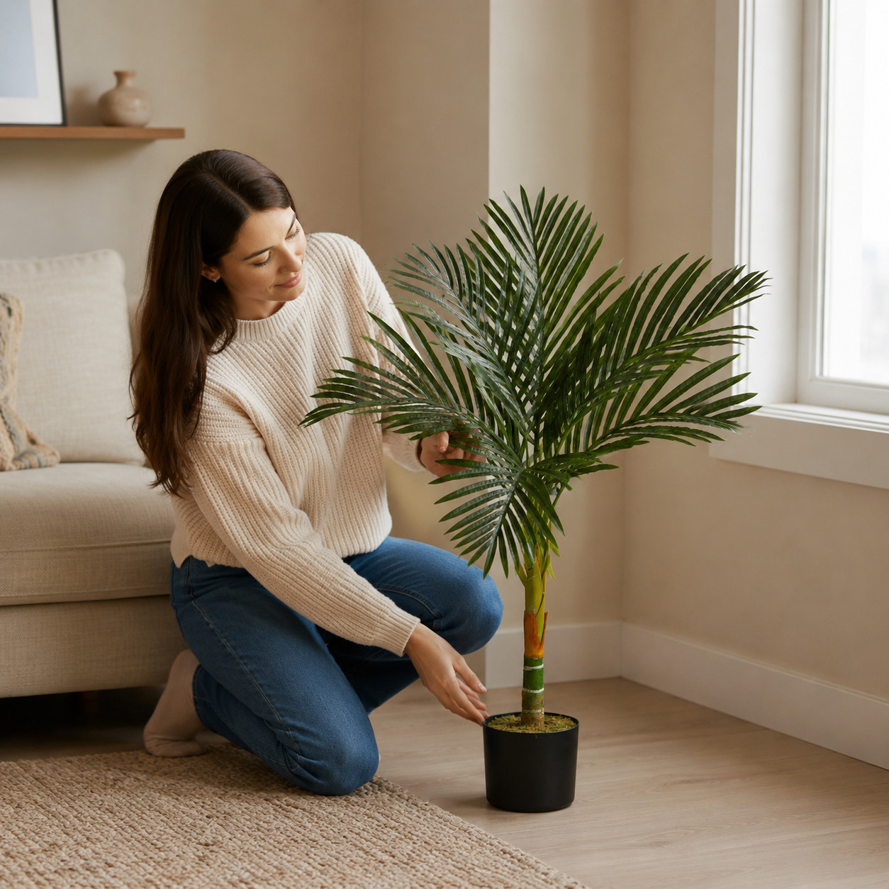 3′ Golden Cane Artificial Palm Tree