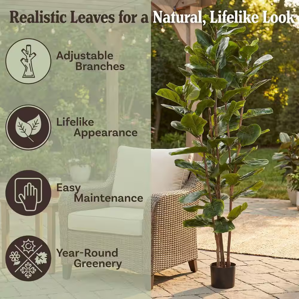 72 In. Artificial Fiddle Leaf Fig Tree