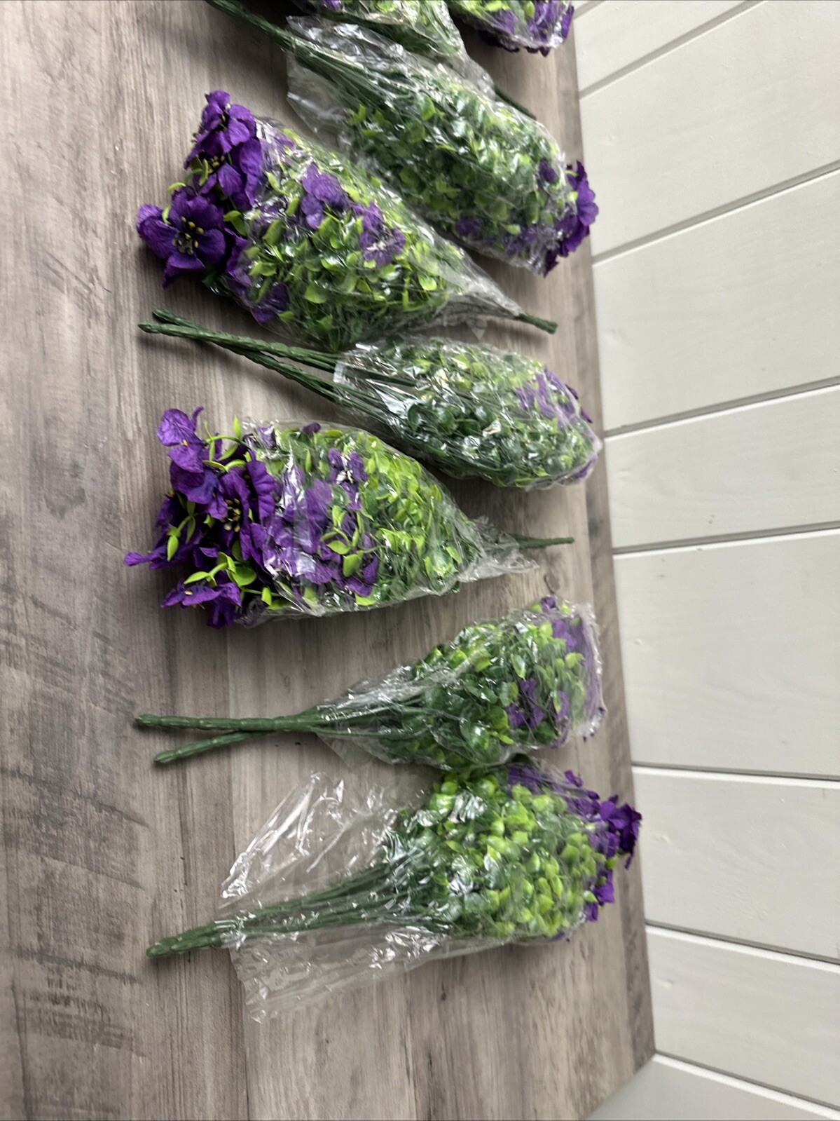 Artificial Flowers for Outdoors Fake Plants – 8 Bundles Faux Outside Greenery