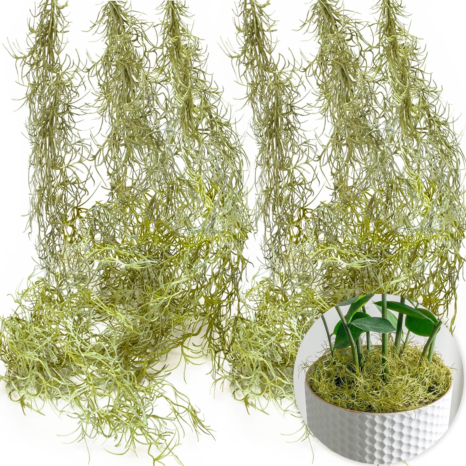 Extra Large Spanish Moss (6pck, 6oz, 33″ Long) – Fake Moss for Crafts