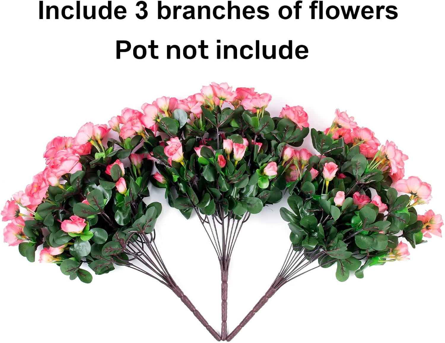 Artificial Faux Flowers Plants for Outdoor outside Spring Decoration, Fake Silk