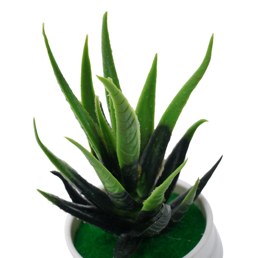1*14*8cm, 13*11cm Aloe, Plastic Flower Artificial Potted Plant For Home, Office