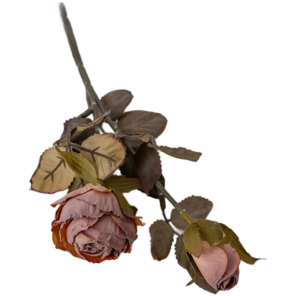 DoubleHead Cloth Fabric Rose Artificial Flowers for Wedding and Outdoor Decor