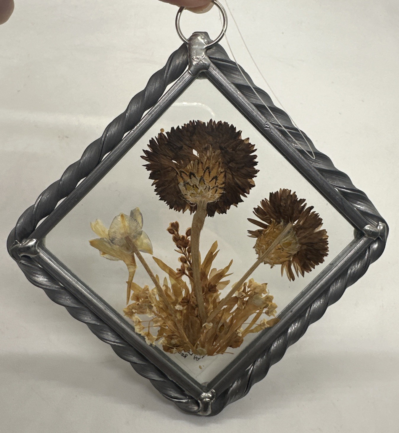 Dried Pressed Flowers Framed Glass Vintage Hanging Decor Lasting Impressions USA