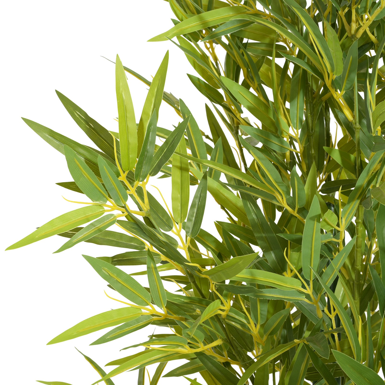 Set of 2 Artificial Bamboo Plants in Pots, Lucky Faux Greenery Decor