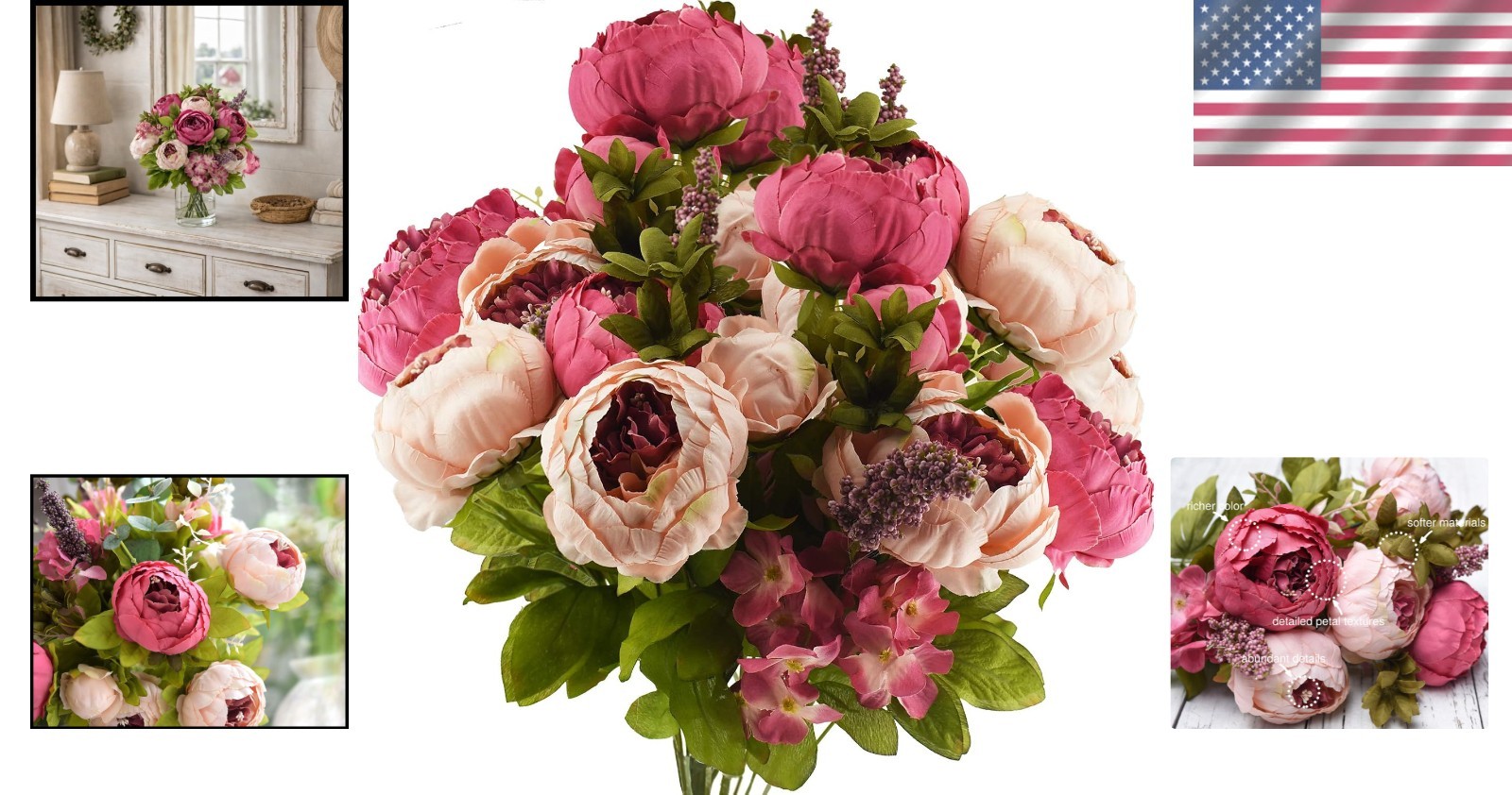Soft Rose Hydrangea Floral Arrangement