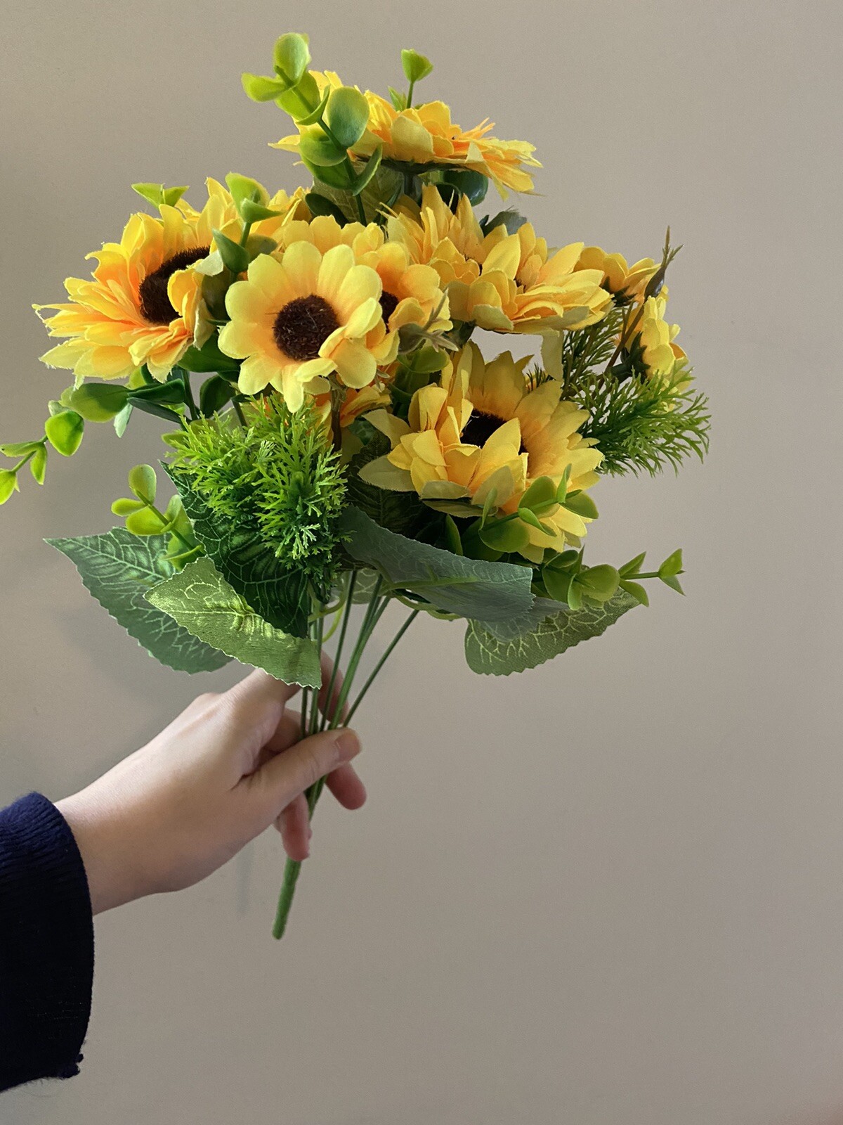 1 beautiful sunflower bouquet silk flower high quality artificial flower home