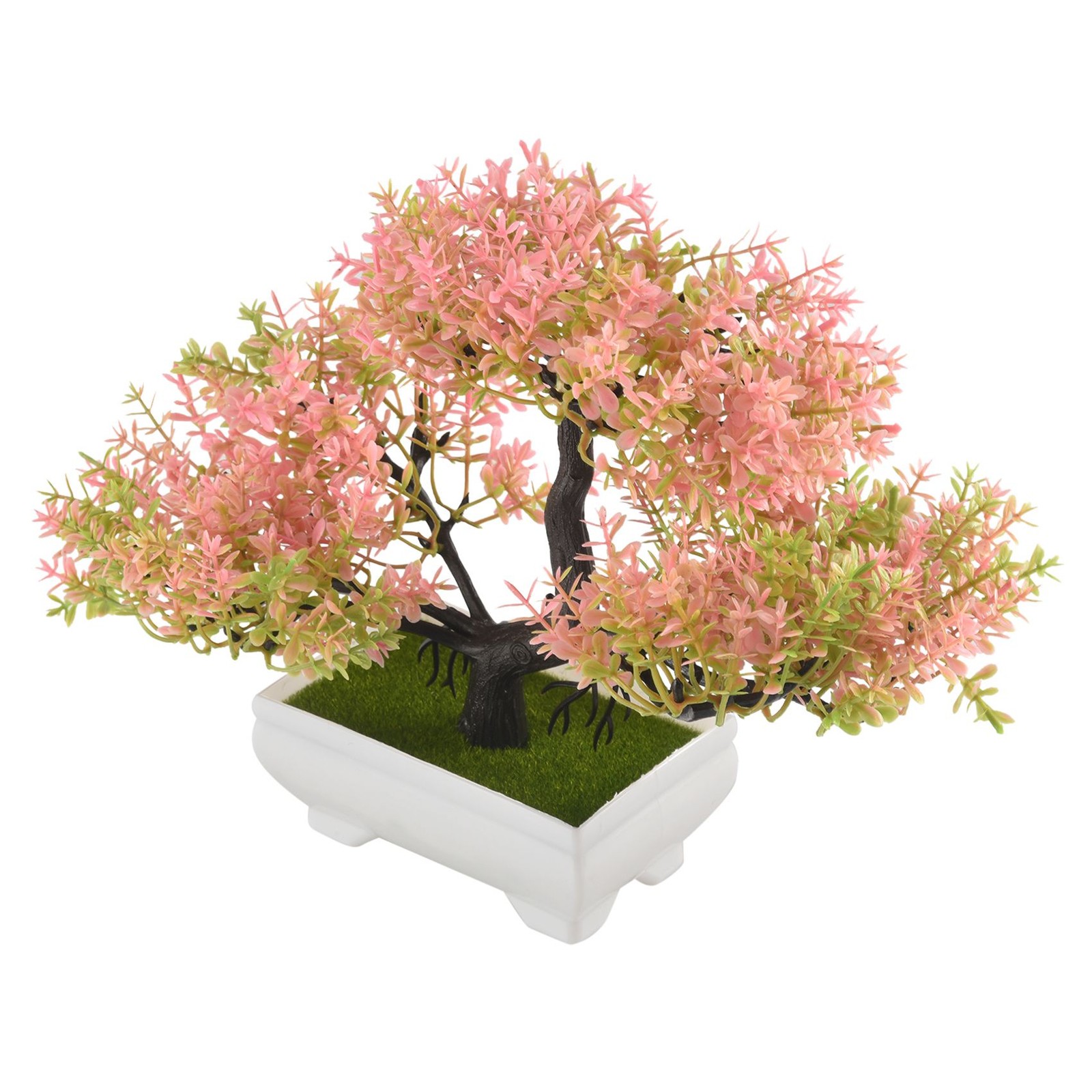 Artificial Plants Bonsai Small Tree Pot Fake Plant Flowers Potted Faux8285