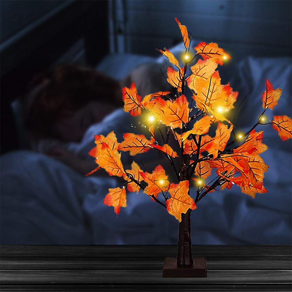 Artificial Fall Lighted Maple Tree 24 LED 1 Pack,