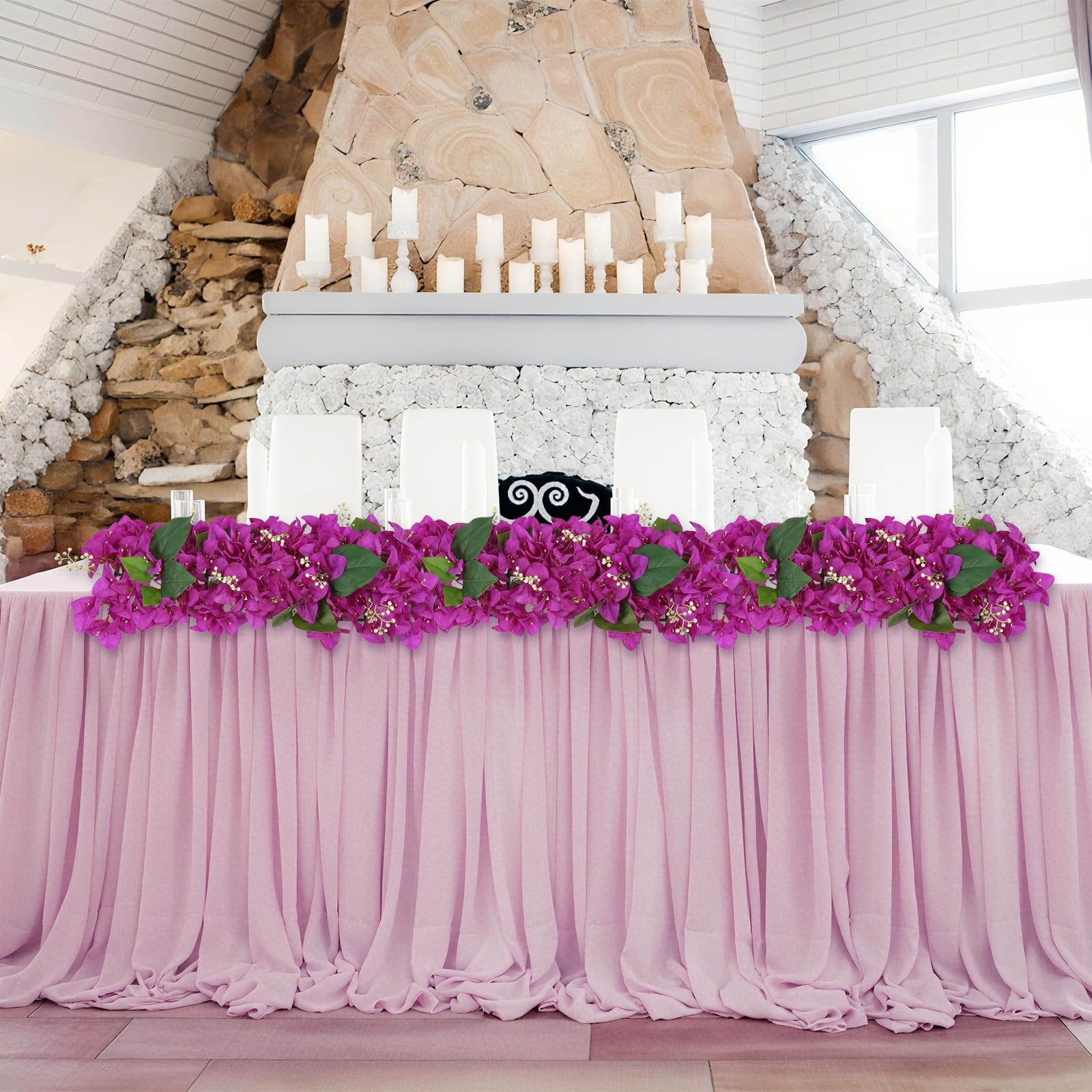 2PCS Wedding Arch Flowers 20.47in Purple Bougainvillea Artificial Flower Row …