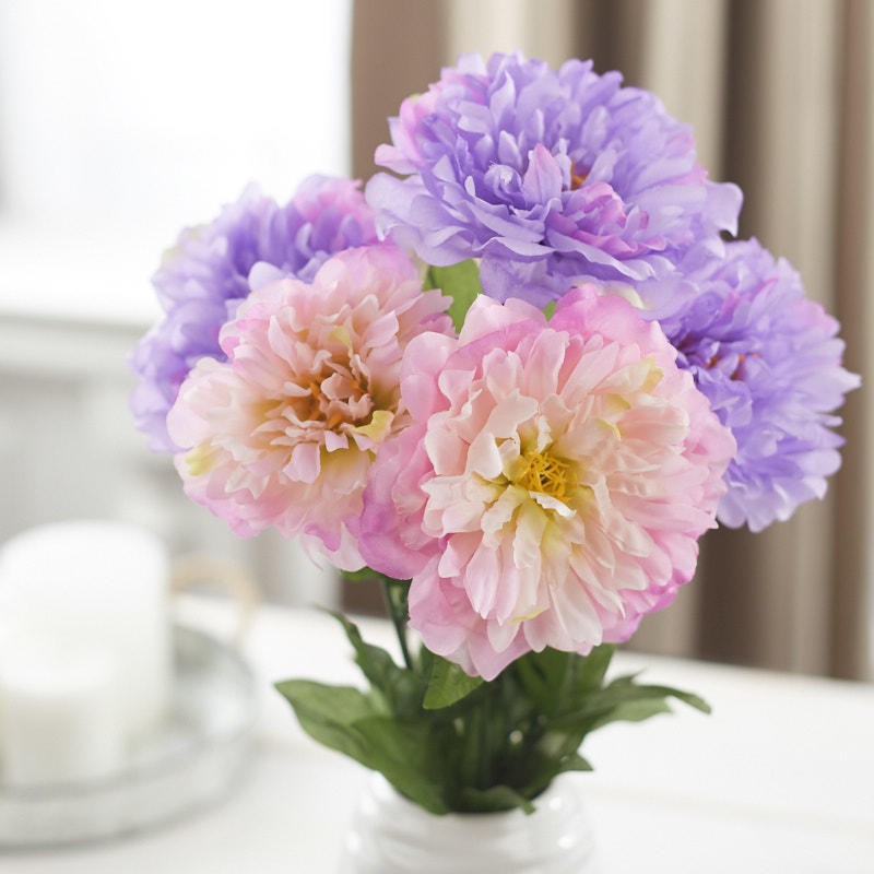 Factory Direct Craft Lavender and Pink Artificial Peony Bush