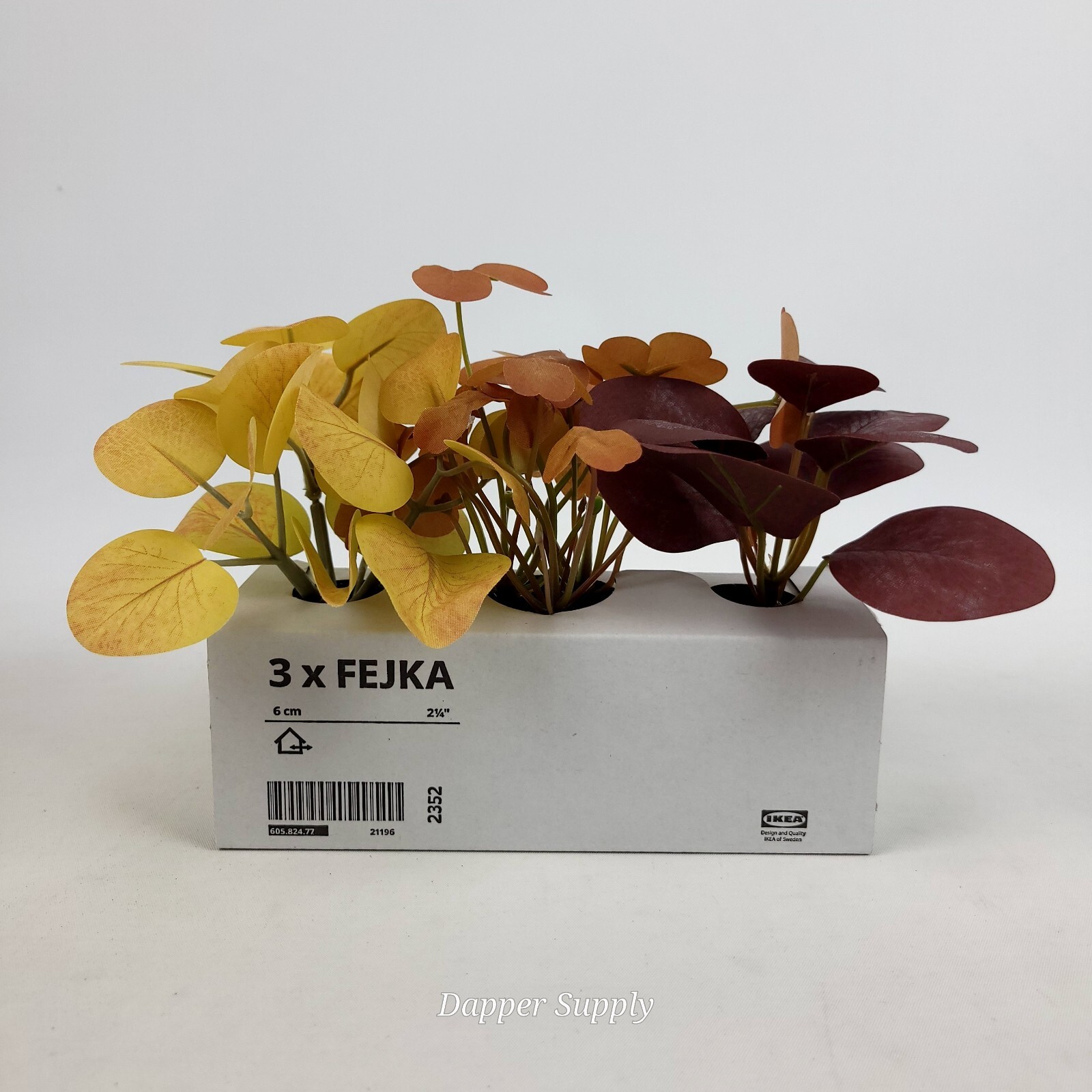 Ikea Fejka 3 Artificial Potted Plants Dried Style 5.5″ with Pot Flower Mix