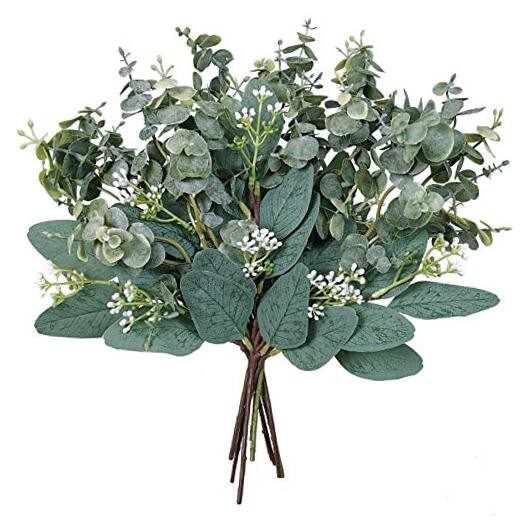 Mixed Eucalyptus Leaves Stems Bulk Artificial Eucalyptus Leaves Sprays Faux