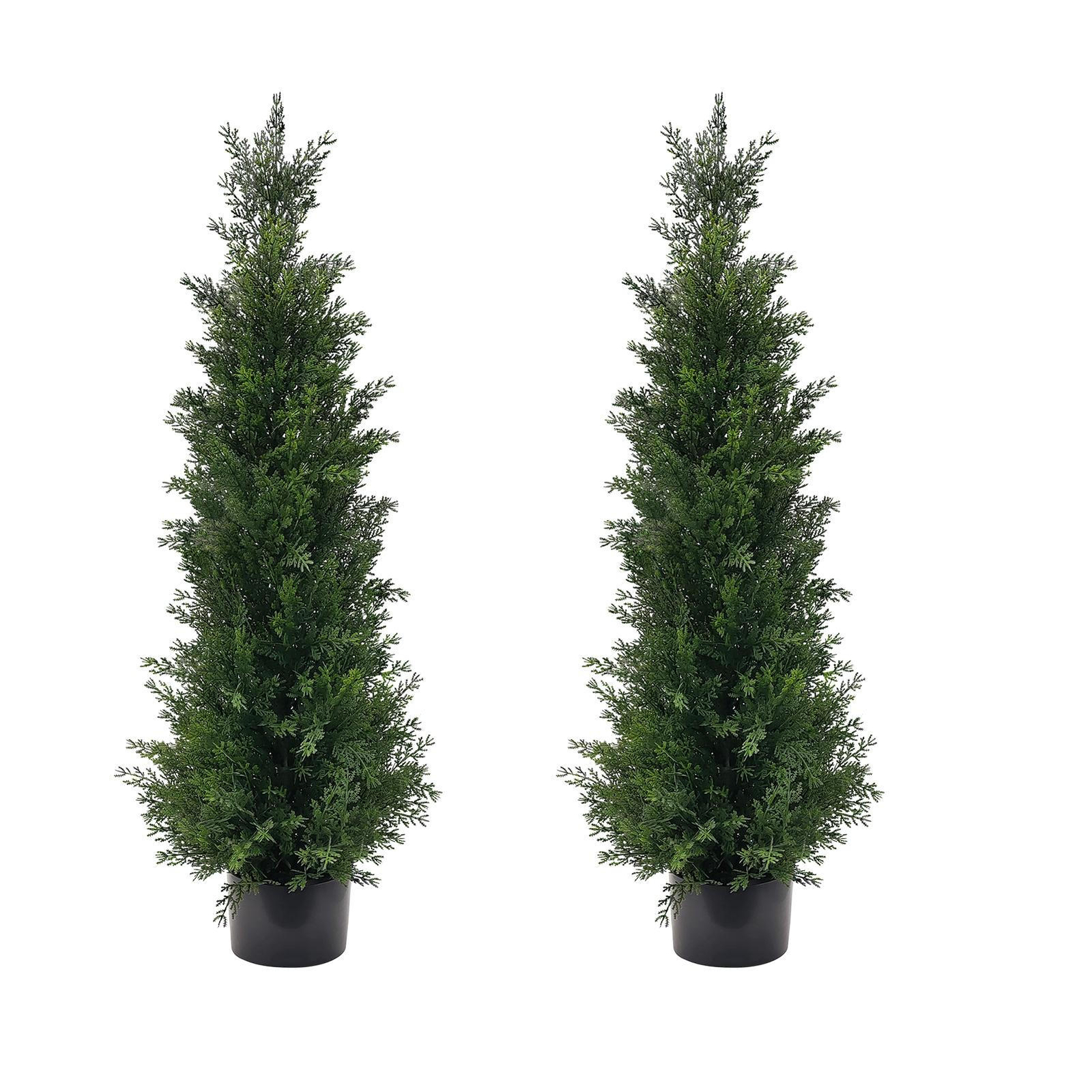 2pc 3Ft Cedar/Conifer Natura Artificial Tree Indoor Outdoor Plant Home Decor