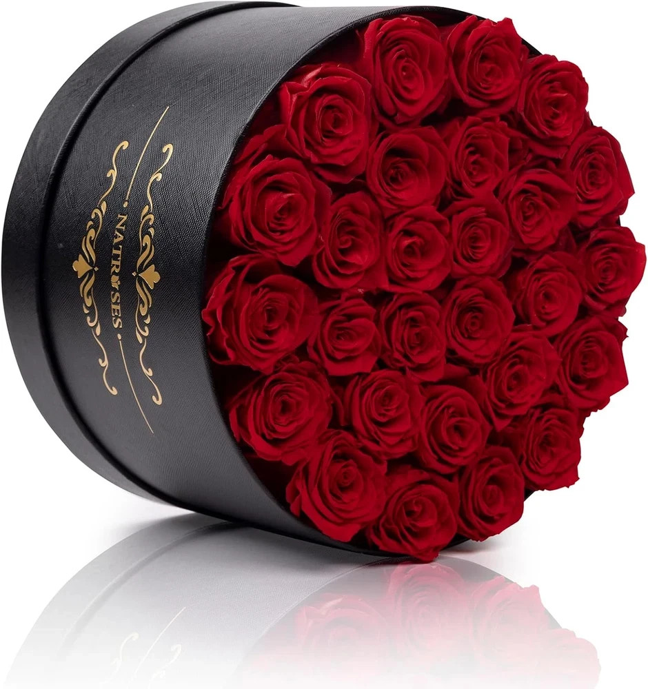 27 Red Preserved Roses in Box – Perfect Gift for Birthdays & Mother’s Day
