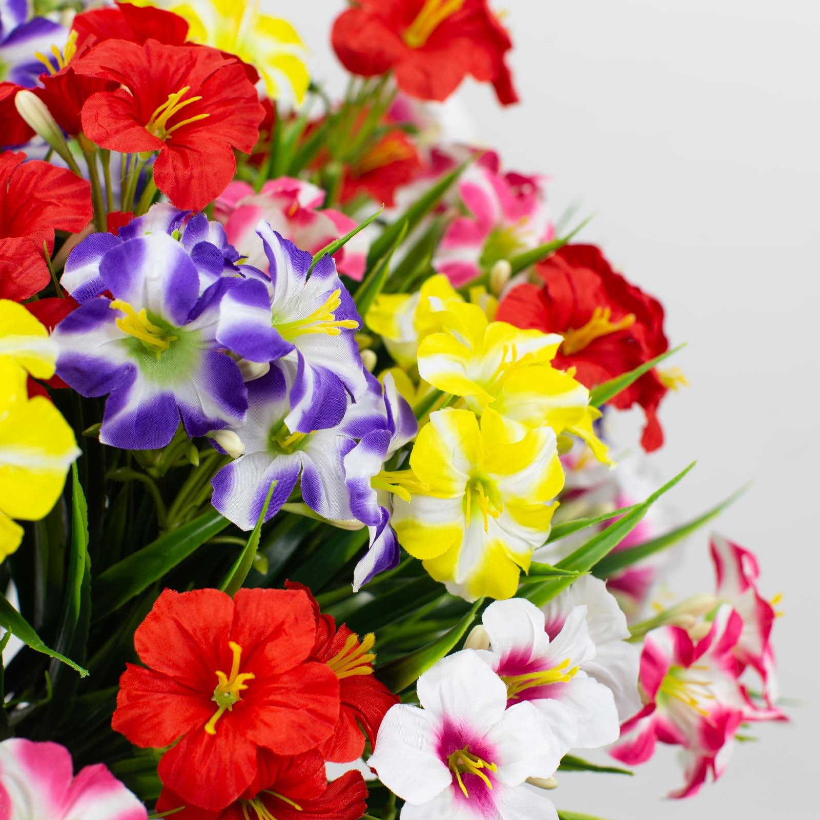 Best LikSoor Outdoors Artificial Flowers Spring Summer Decor Fake Petunias UV