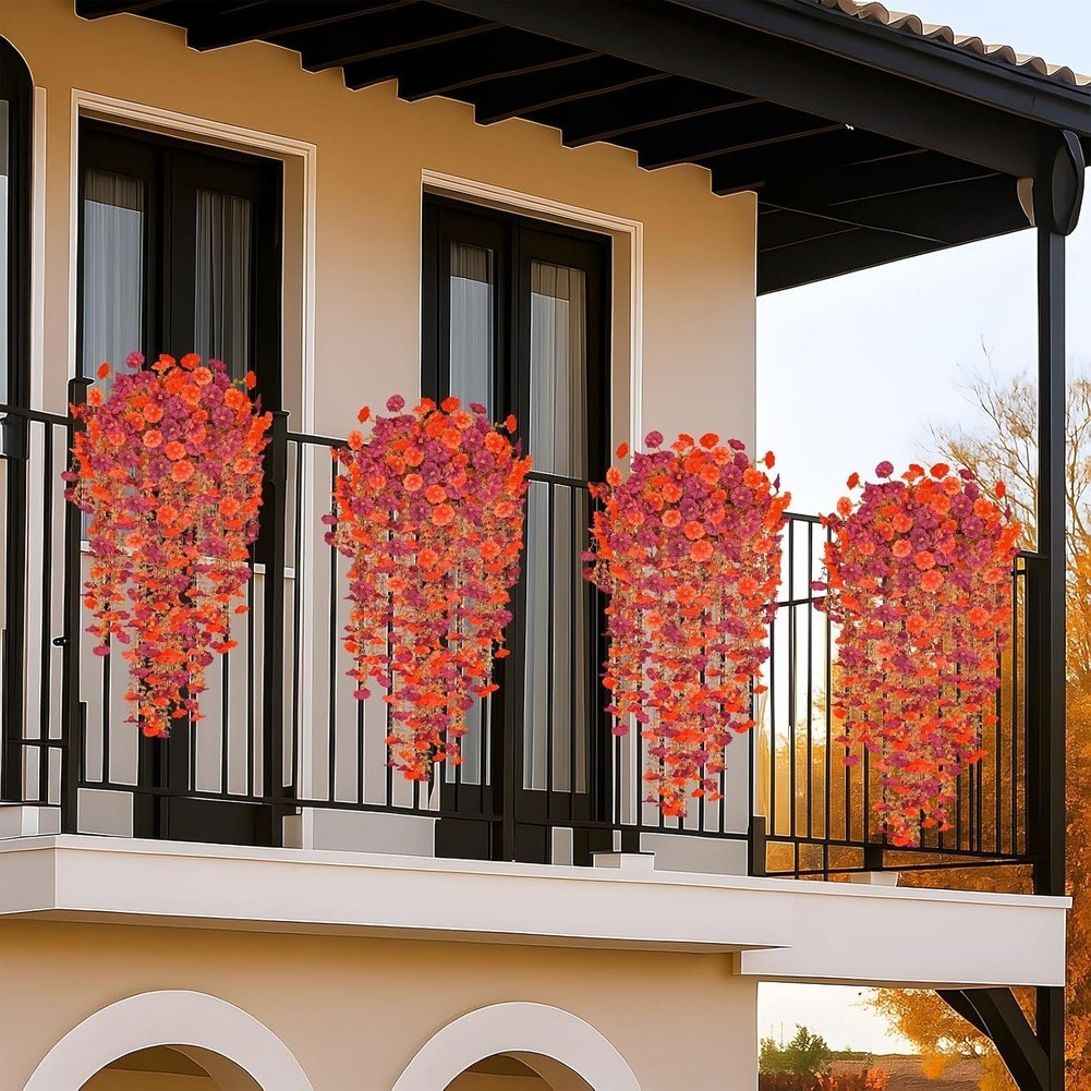 77 25cm Artificial Eucalyptus Vine with Morning Glory for Mantel Decor