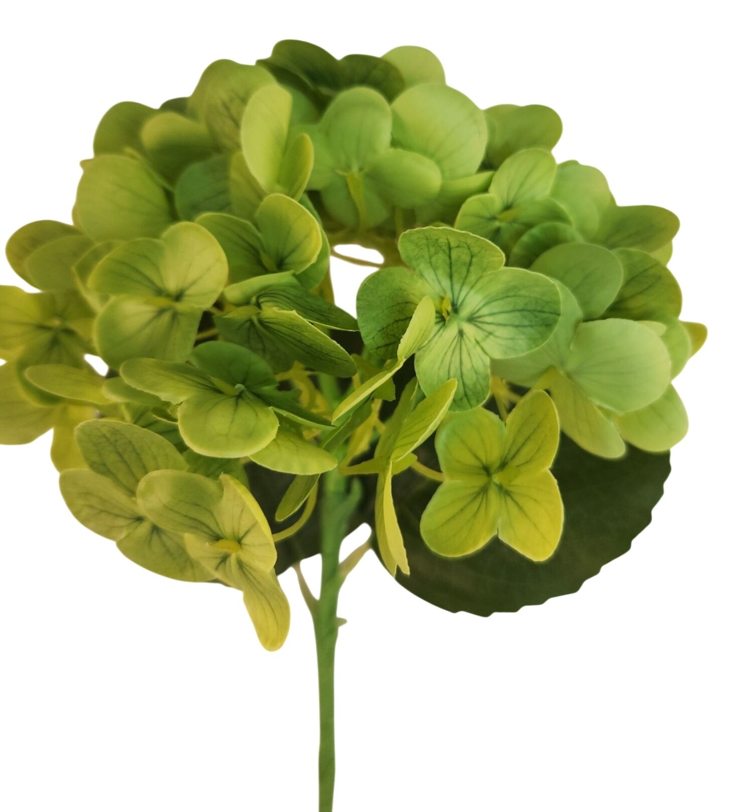Apple Green Artificial Hydrangea Stem Silk Flower Faux Floral Wedding Decor