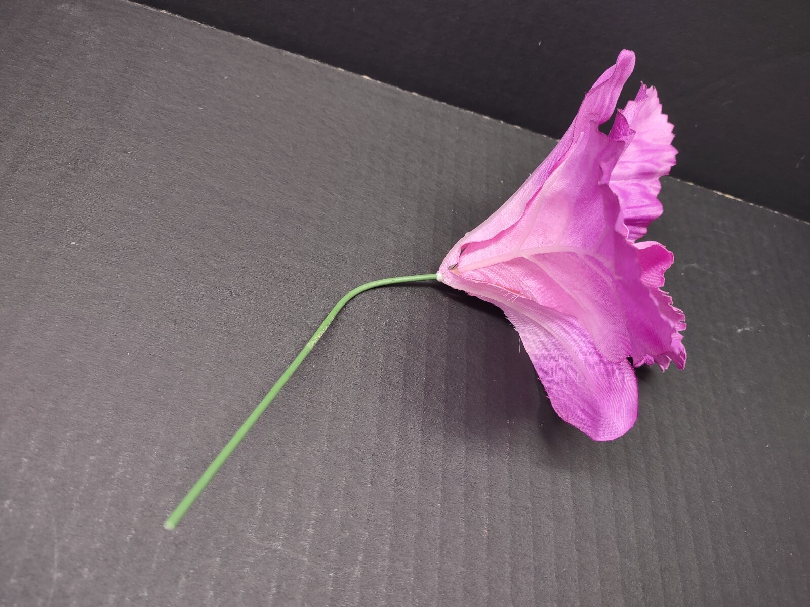 Artificial single cattleya orchid blossom FUCHSIA