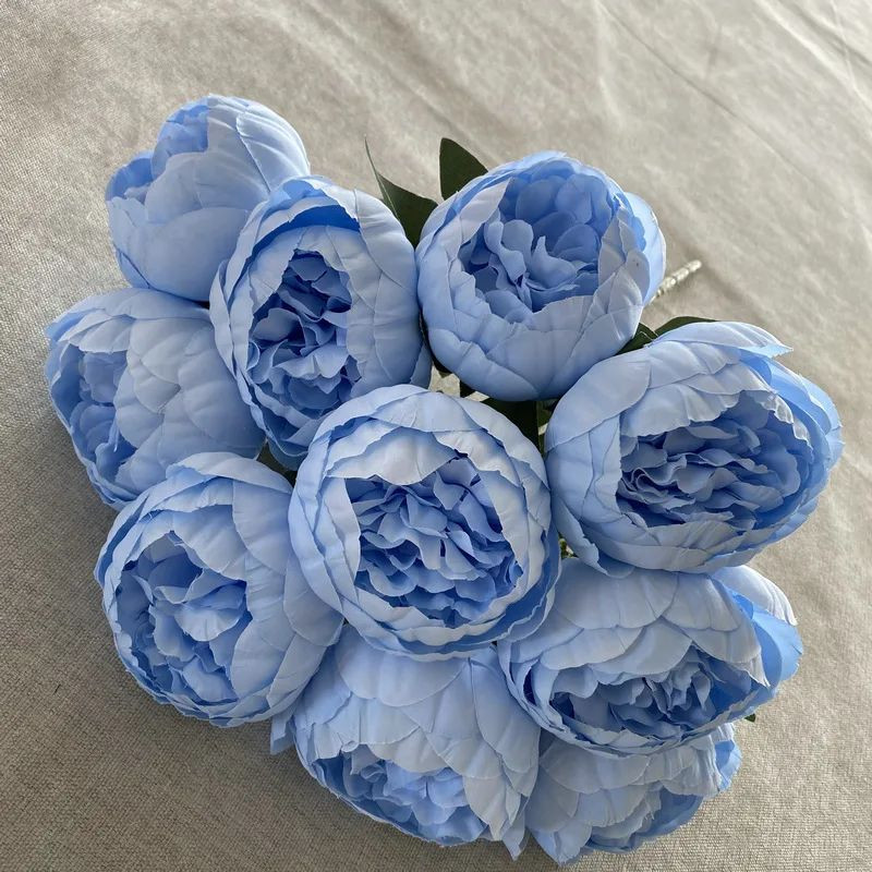 10 Heads Silk Peony Artificial Flowers Bouquet | Large Peonies Valentines Decors