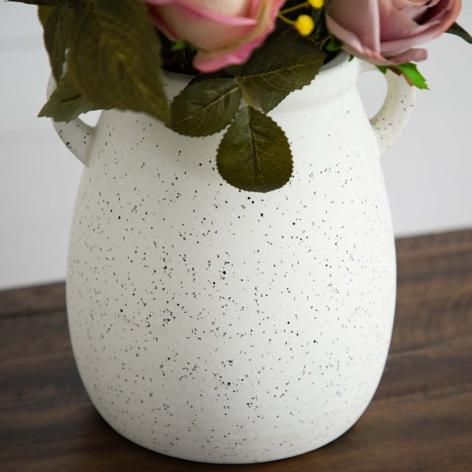 Nearly Natural 25″ Mixed Flower Arrangement in Ceramic Vase in Multi-Color