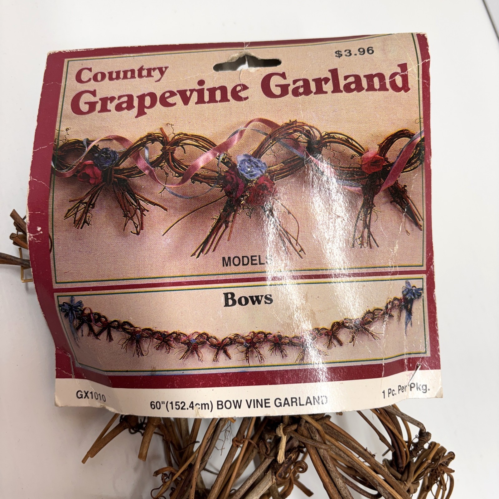Vintage 1994 Country Grapevine Garland Bows 60″ Long Grandma Core – NWT