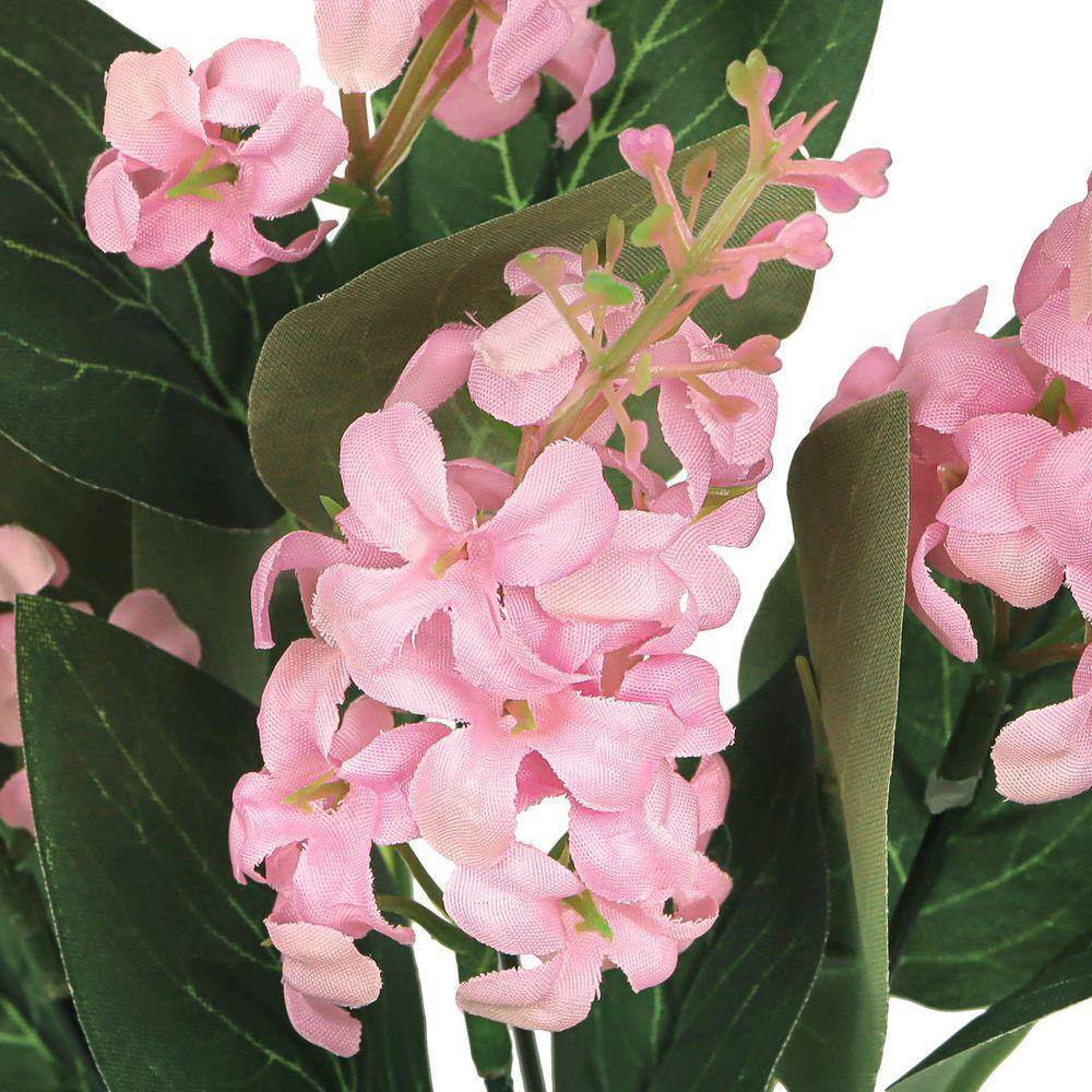 15 In. Pink Artificial Stock Flower Stem Bush Bouquet (Set of 12)