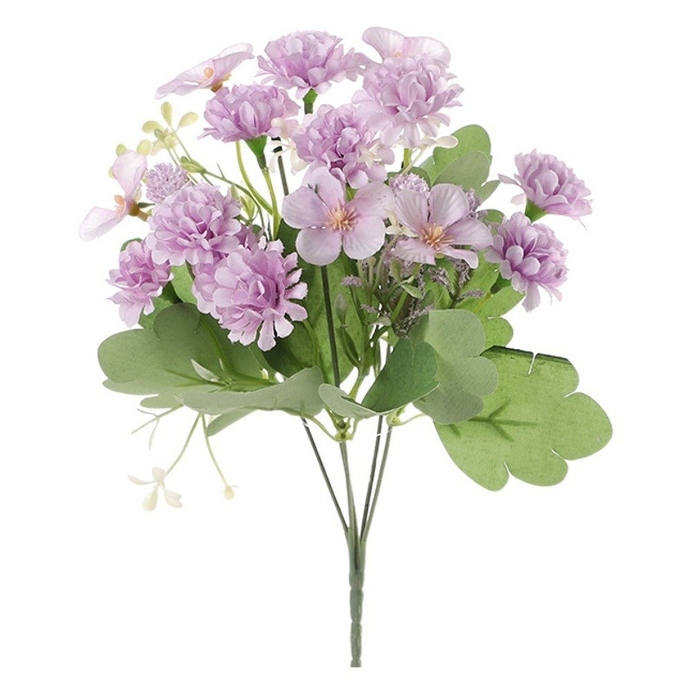 Round Silk Chrysanthemum Artificial Flower Bouquet for Wedding Home Decoration