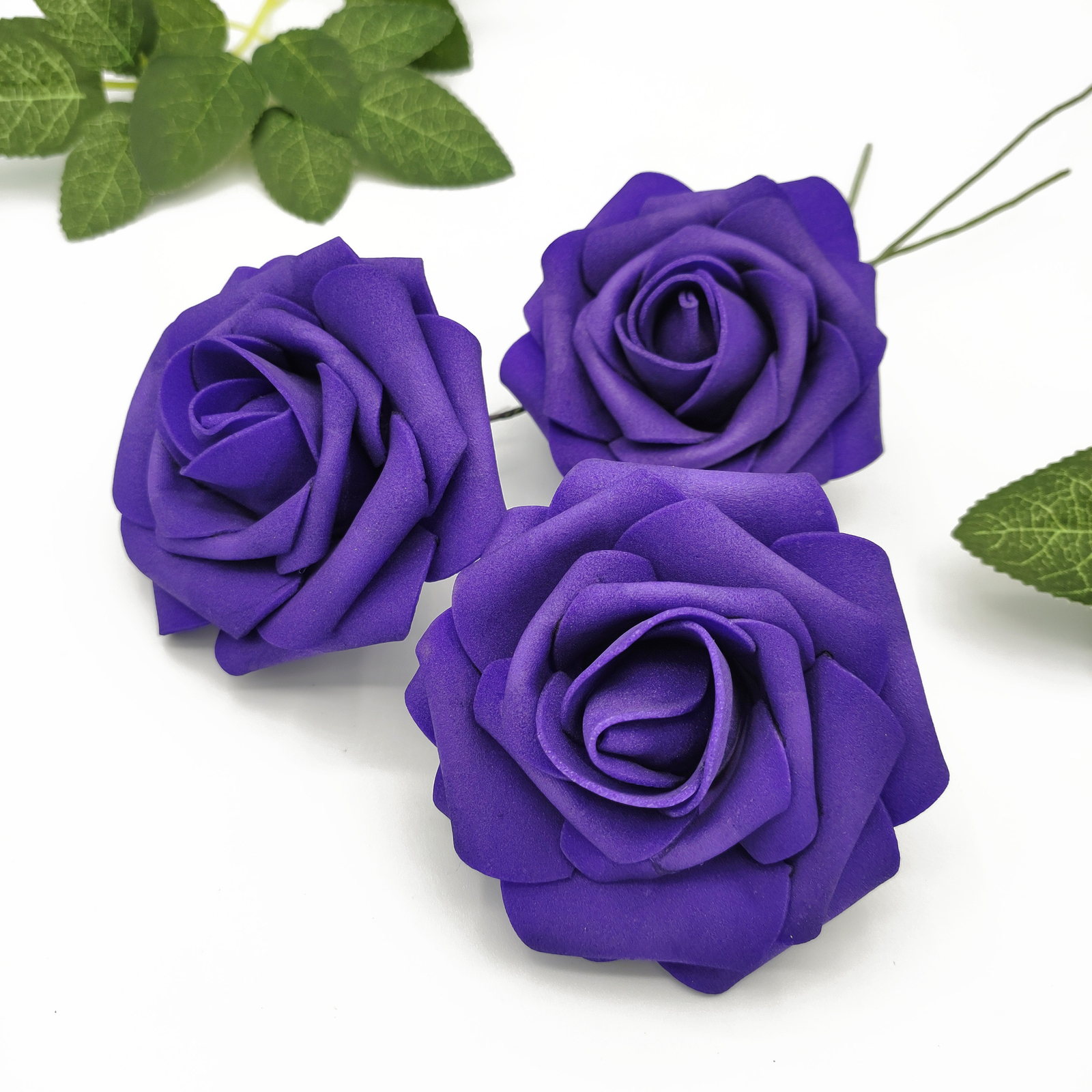 US 25 Artificial Rose Flower Floral Bridal with Stem Wedding Bouquet Decoration