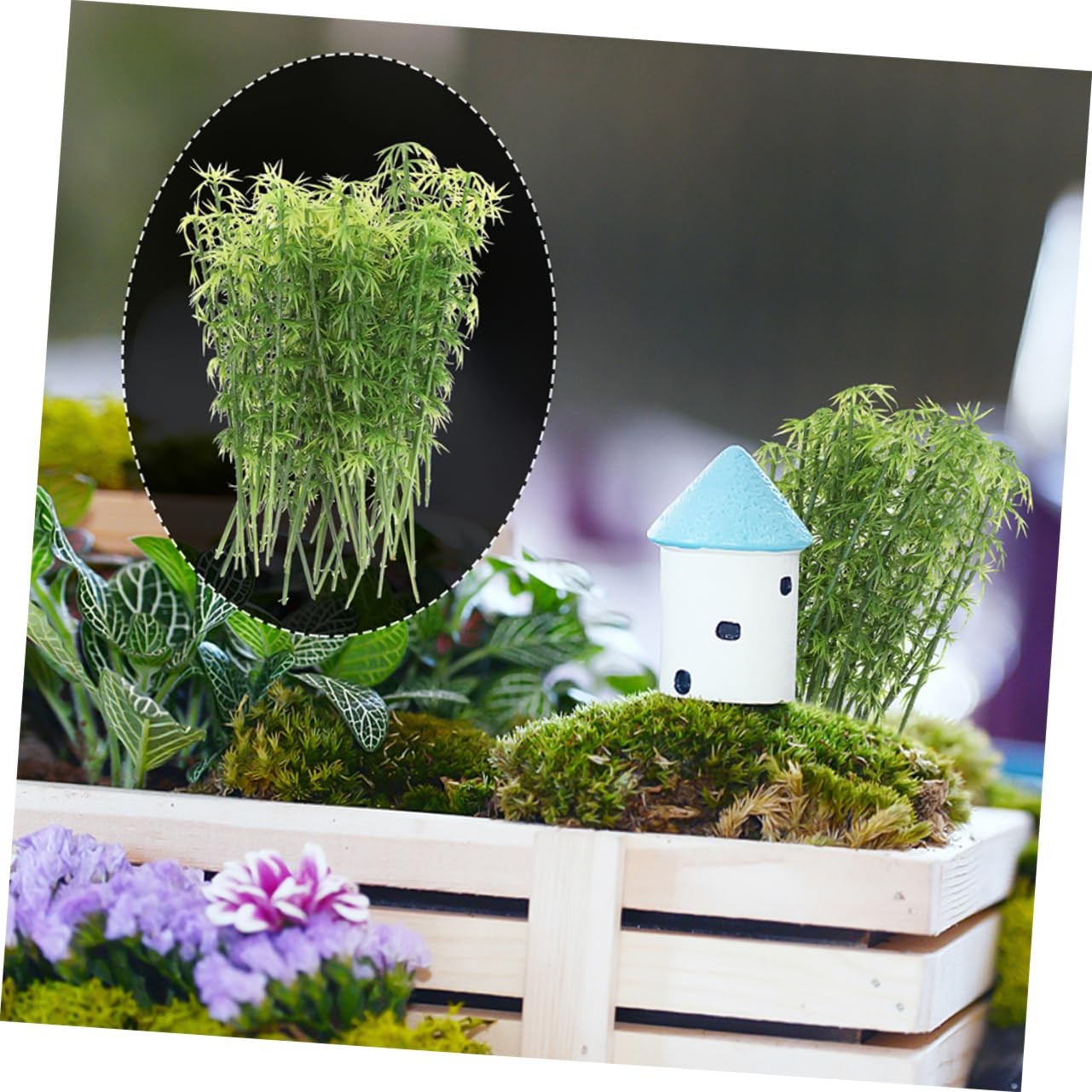 Sturdy Plastic Fake Trees Mini Model Decor Artificial Trees for Home