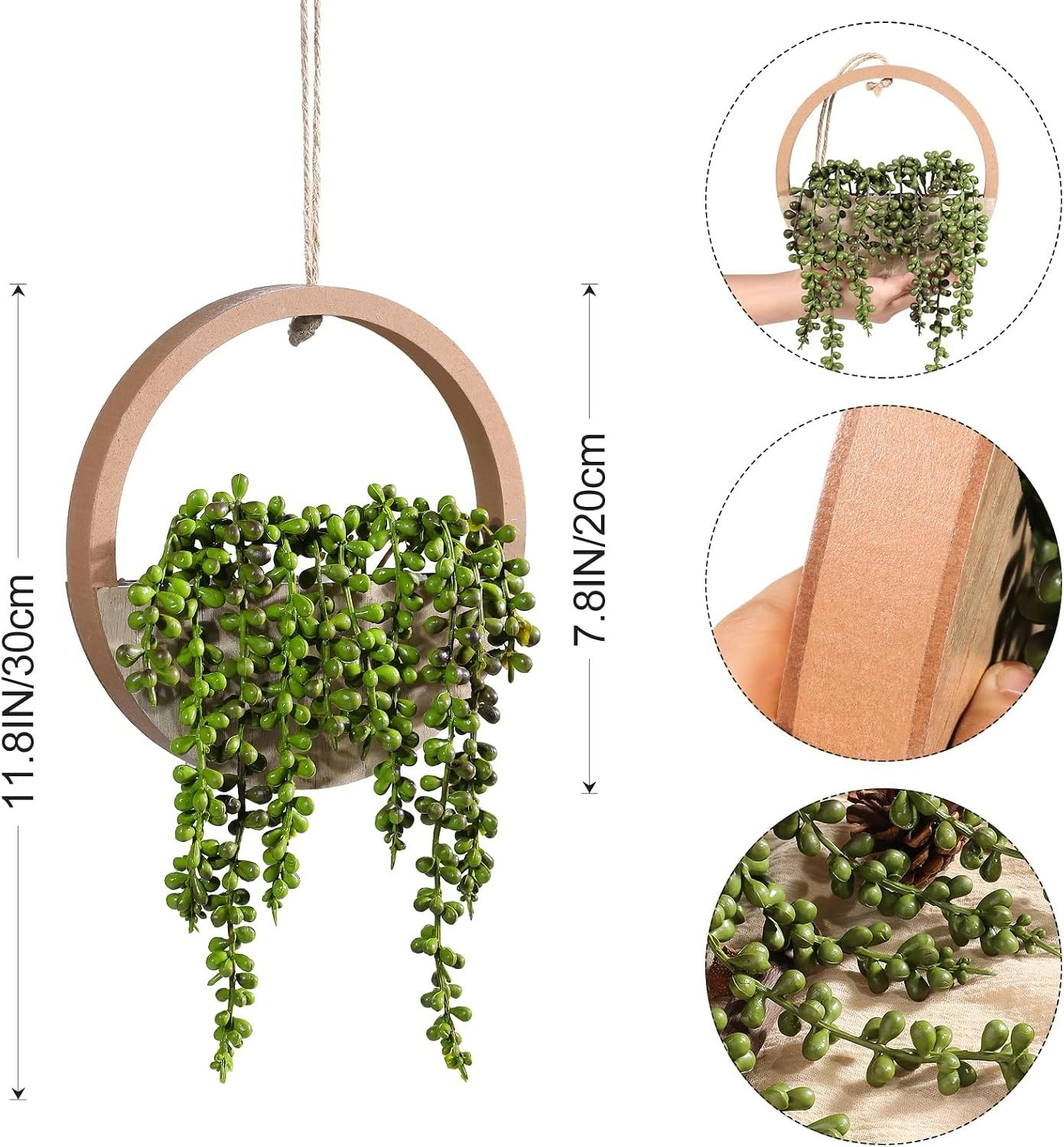 Realistic String of Pearls Hanging Plants – Perfect for Home & Office Decoration