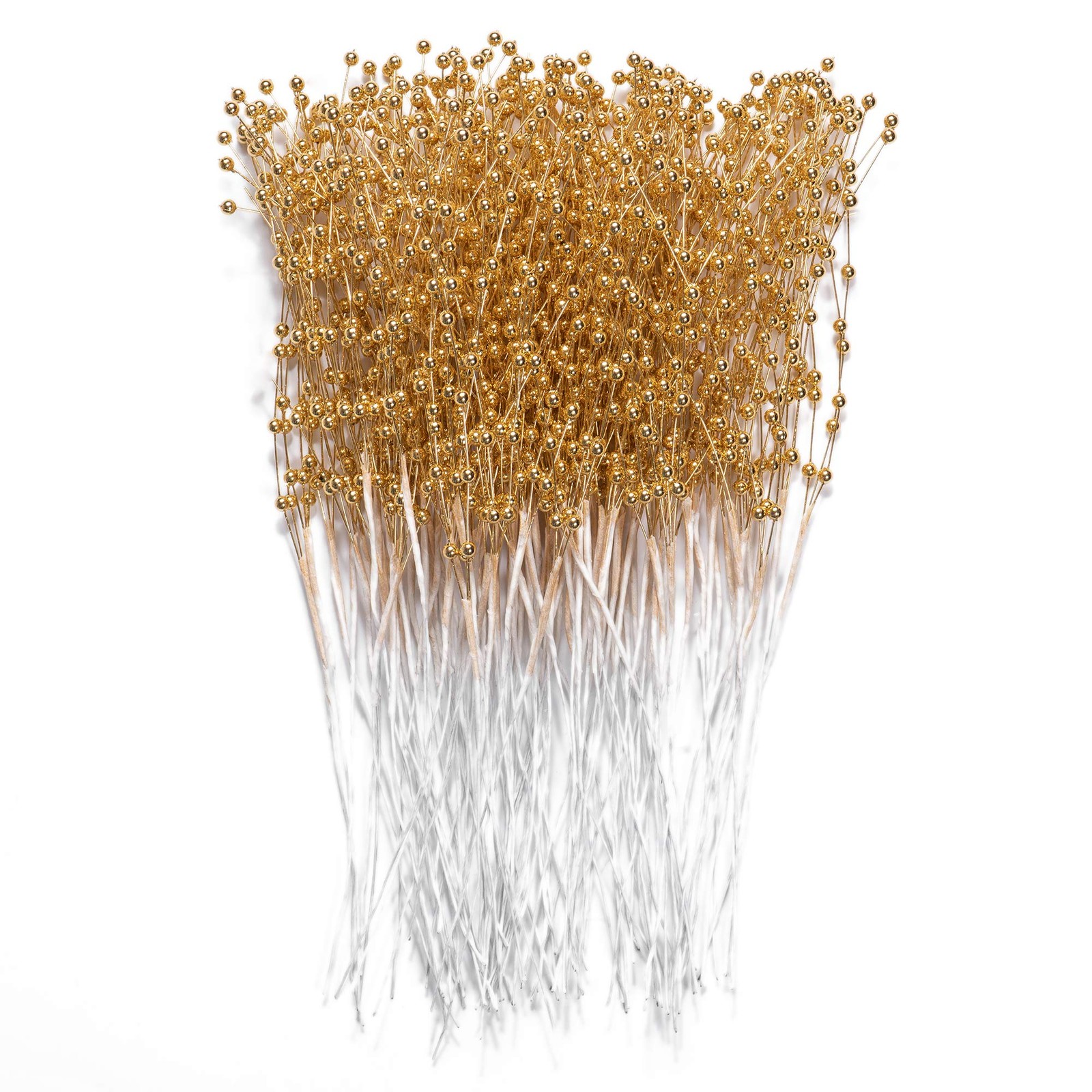 60 Pieces Pearl Stick Stems Bouquets, 4mm Bead String Garland Beaded Spray