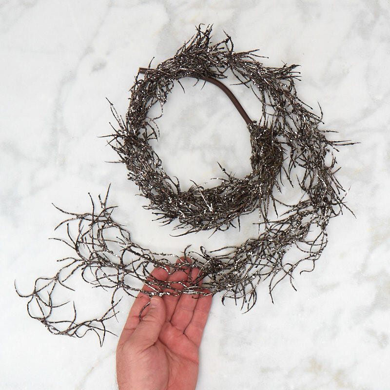 Set of 2 Factory Direct Craft Artificial Glittered Spanish Moss Garlands