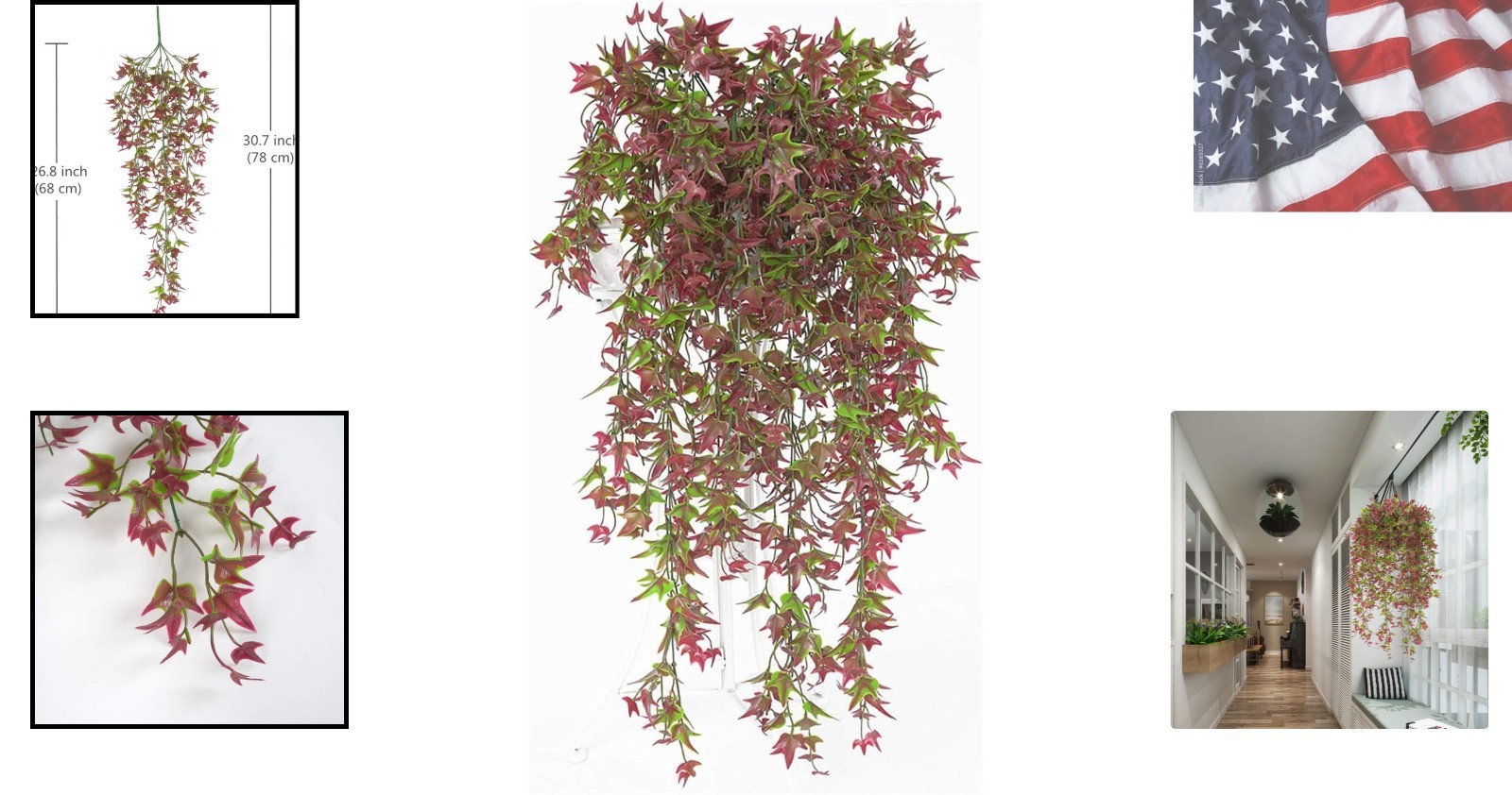 UV Resistant Artificial Ivy Vine Set of 2 – Perfect for Indoor & Outdoor Decor