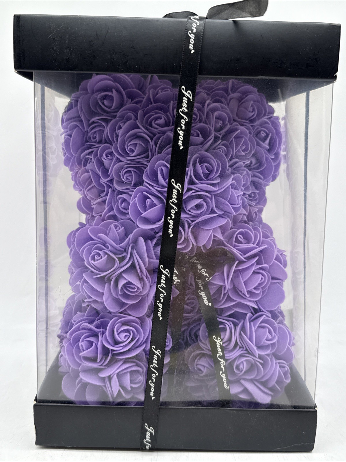 Purple Flower Eternal Rose Teddy Bear Christmas Mother’s Day Birthday Love