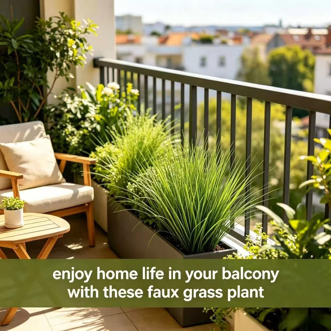 16pcs Artificial Grass Plants: 11.8″ Faux Shrubs Wheat Grass Greenery Stems F…