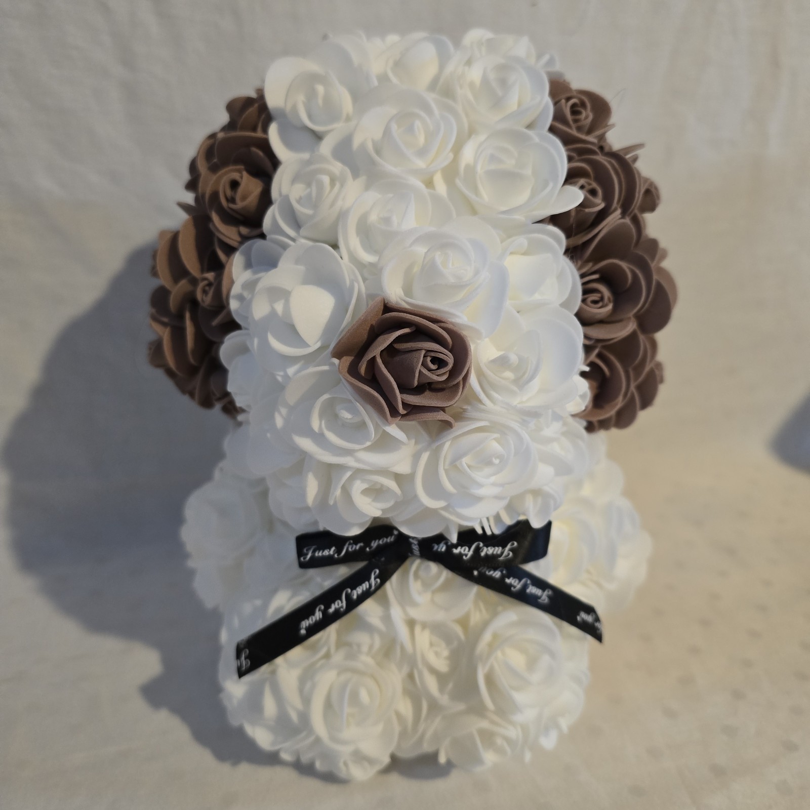 Always And Forever Rose Bear Gift Box White Floral Teddy Bear Keepsake Decor…