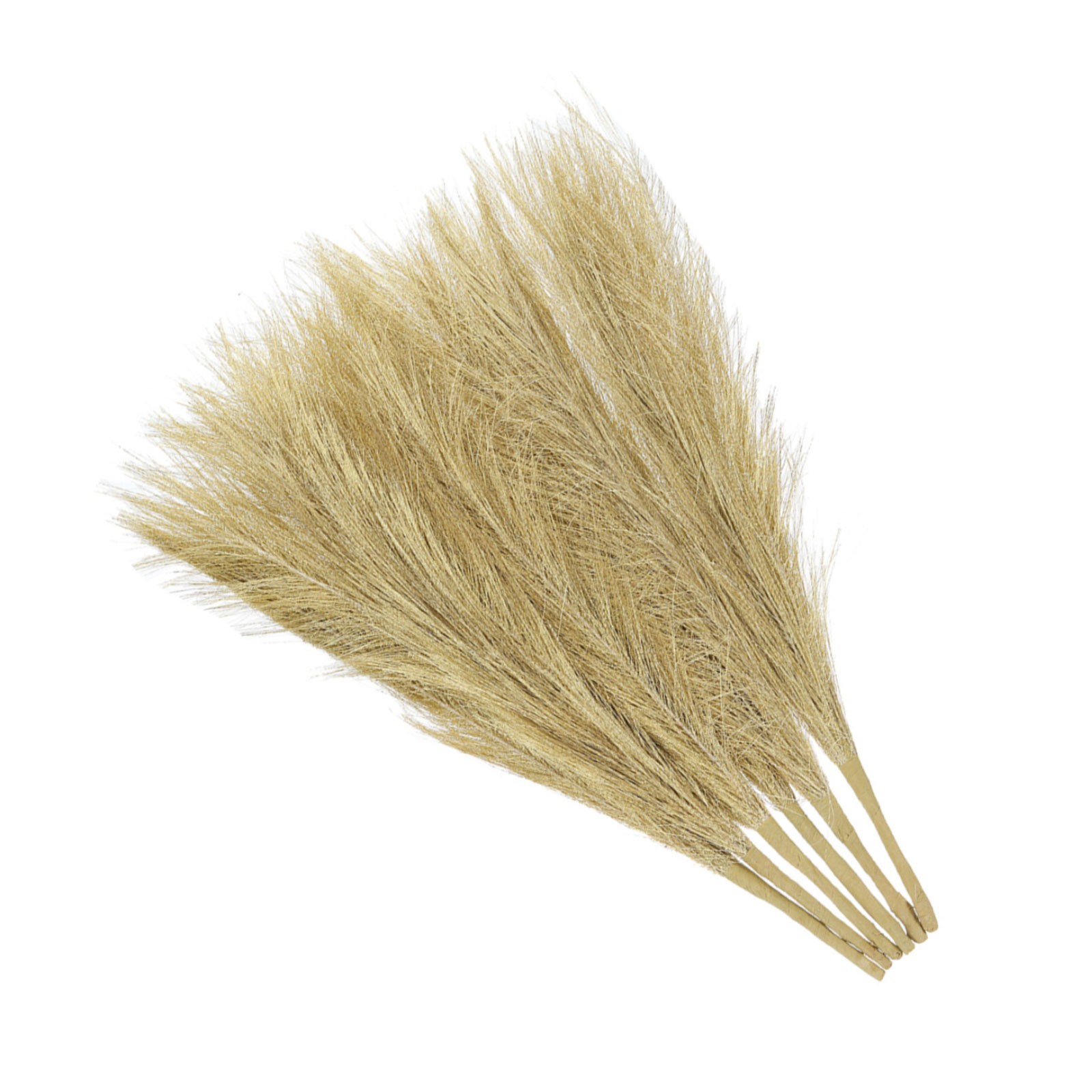Faux Pampas Grass Fake Pampas Grass Decor, 17.7″/45cm / Silver / 3 Pcs