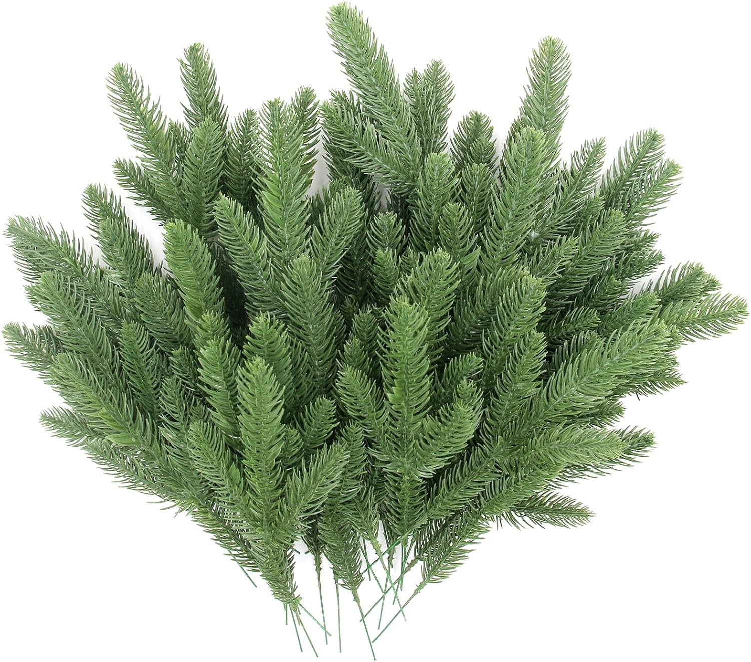 50 Pcs Artificial Pine Branches Green Plants Pine Needles DIY Accessories