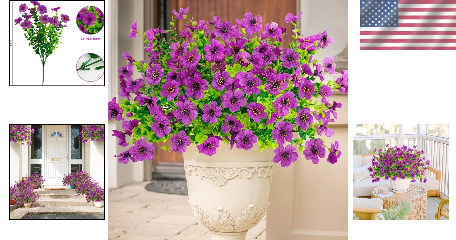 Elegant Faux Purple Daisy Collection – UV & Dust Resistant for Every Occasion