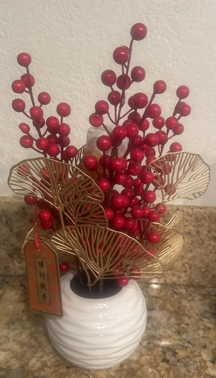Chinese New Year Artificial Potted Plant Bonsai Tabletop Decoration NEW