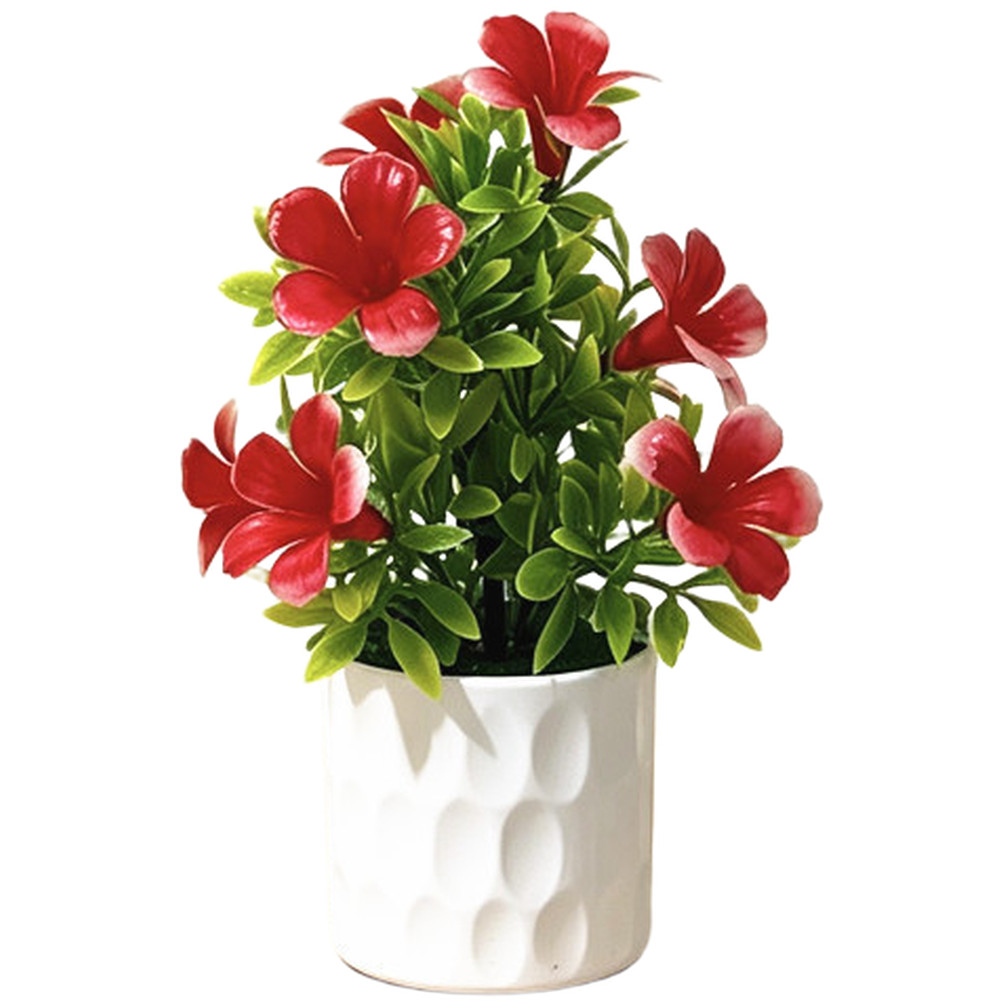 9-Stem Artificial for lily Flower Arrangement in White f Living Room or Cafe