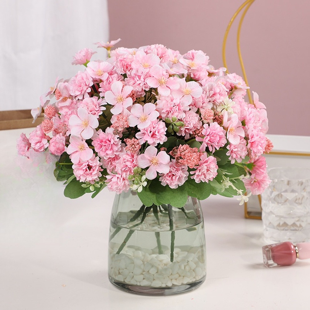 Artificial Silk Chrysanthemum Bouquet Ball for Wedding Home Decor 30x20cm Size