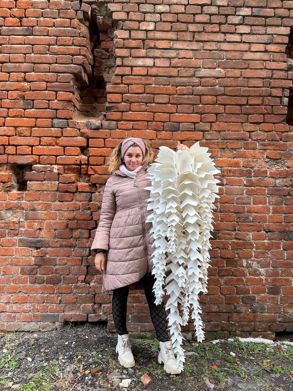 Large White Wisteria Giant Flowers Wedding Decor Hanging Нandmade