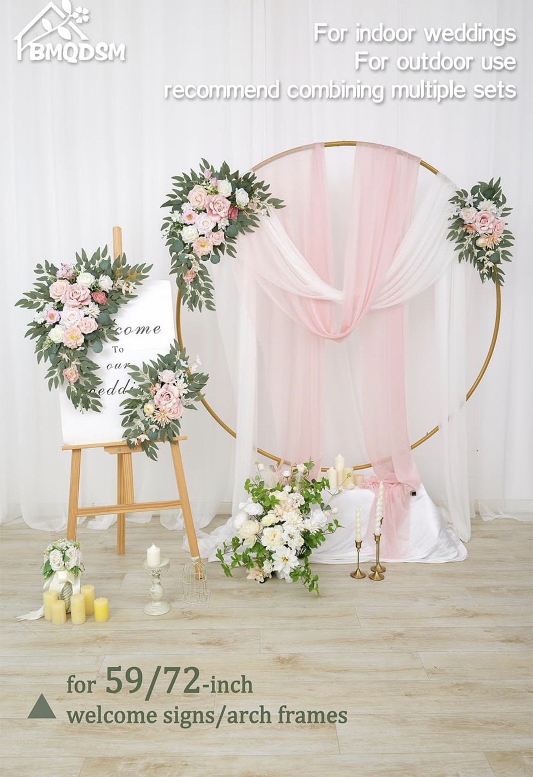 Artificial Wedding Arch Flowers Kit Lifelike Silk Foam Decoration Events New