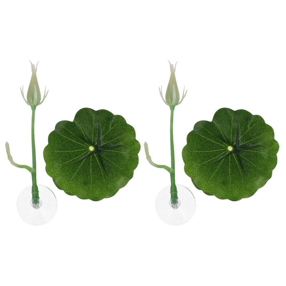 2Pcs Reusable Betta Fish Leaf Hammock with Suction Cup for Aquarium Relaxing