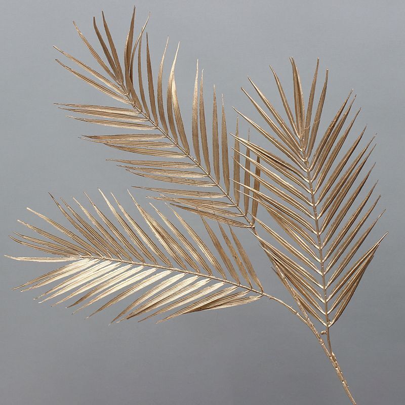 Golden Artificial Maple Eucalyptus Plant Leaves Branch Home Hotel Display Decor