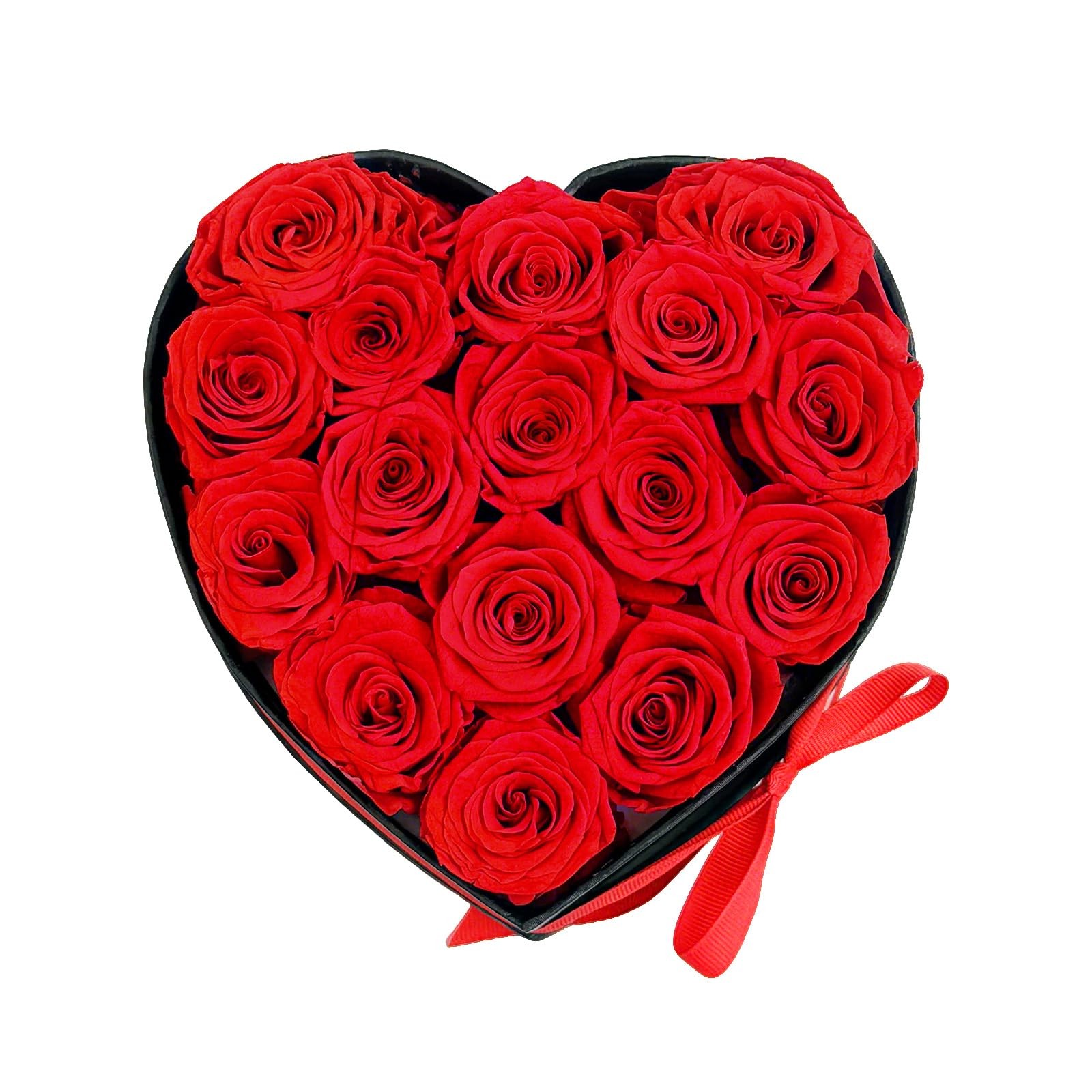 Preserved Roses Heart Shape Box Valentines Day Gifts Forever Flowers 16 Red