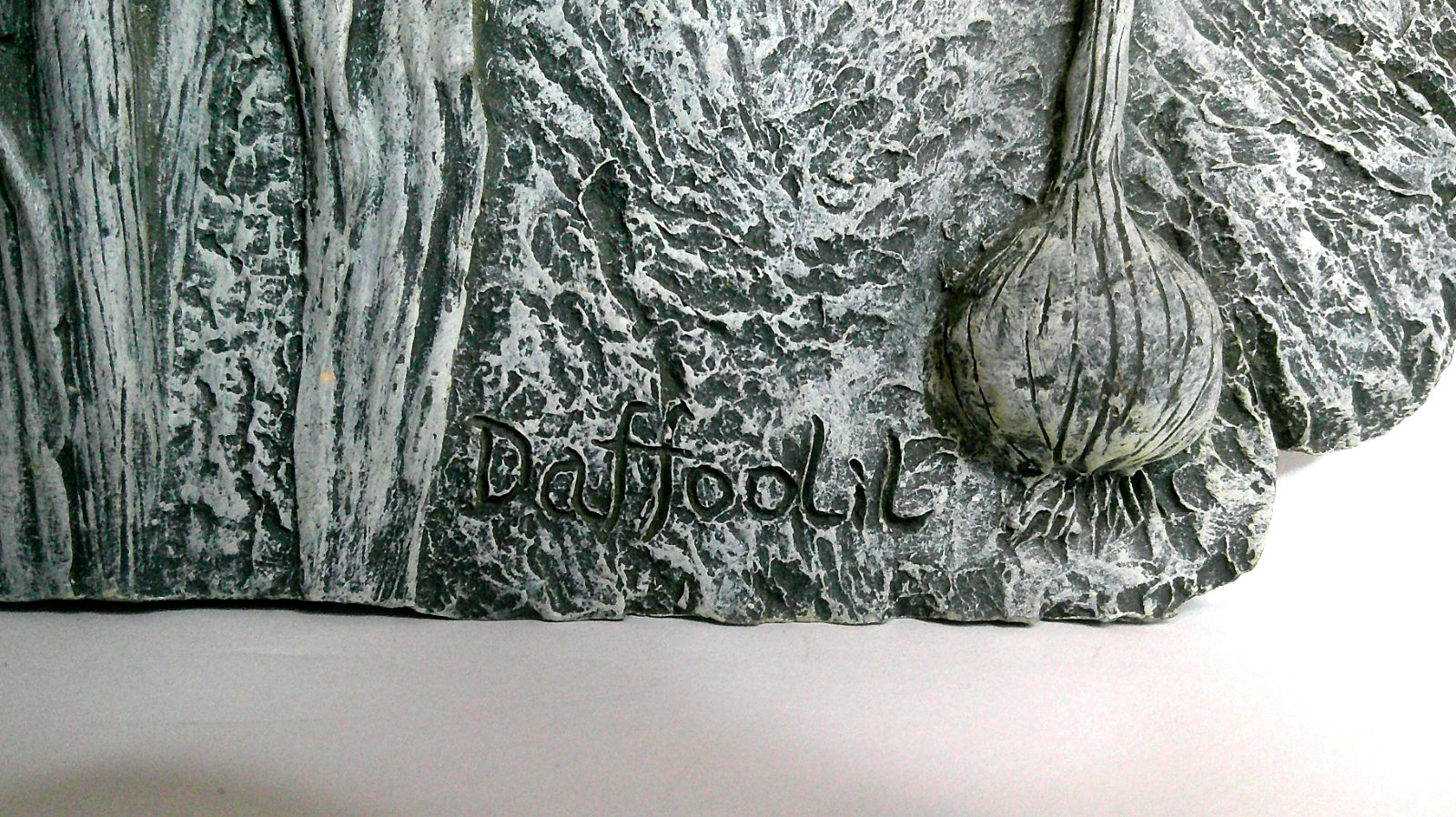 Retro Floral Daffodil Wall Art 3D Relief Plaque 9×7 VTG Cottagecore Farmhouse